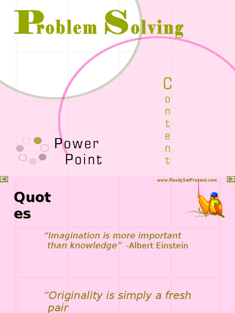 Problem Solving Powerpoint Content 1228245399176897 8 | PDF | Thought ...