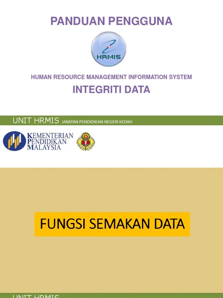 Nota Kemaskini Integriti Data | PDF