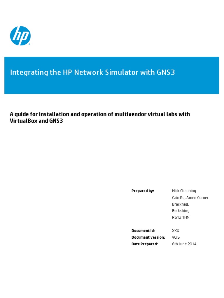 Integrating The HP Network Simulator With GNS3 v.0.5 PDF | PDF | V ...