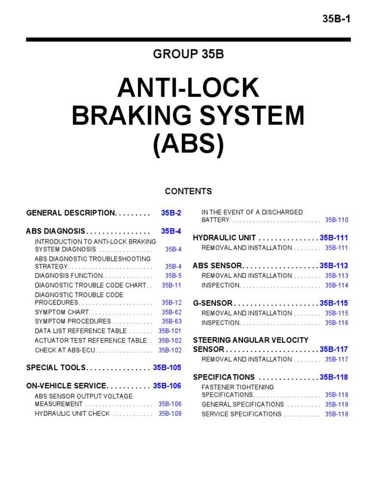 Abs DTC | PDF | Anti Lock Braking System | Vehicles
