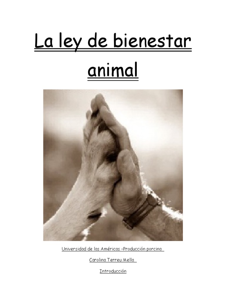La Ley de Bienestar Animal | PDF | Bienestar de los animales | Bienestar