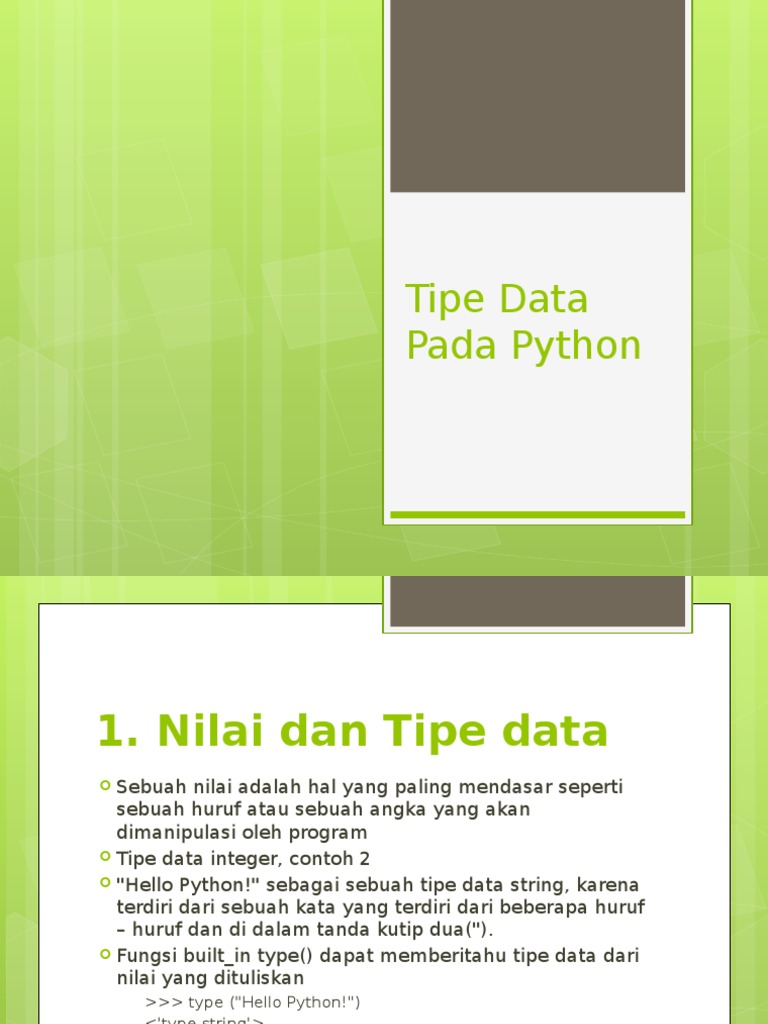 2.tipe Data Pada Python | PDF
