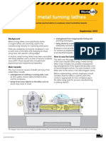 Safe Use of Metal Turning Lathes: Guidance Note