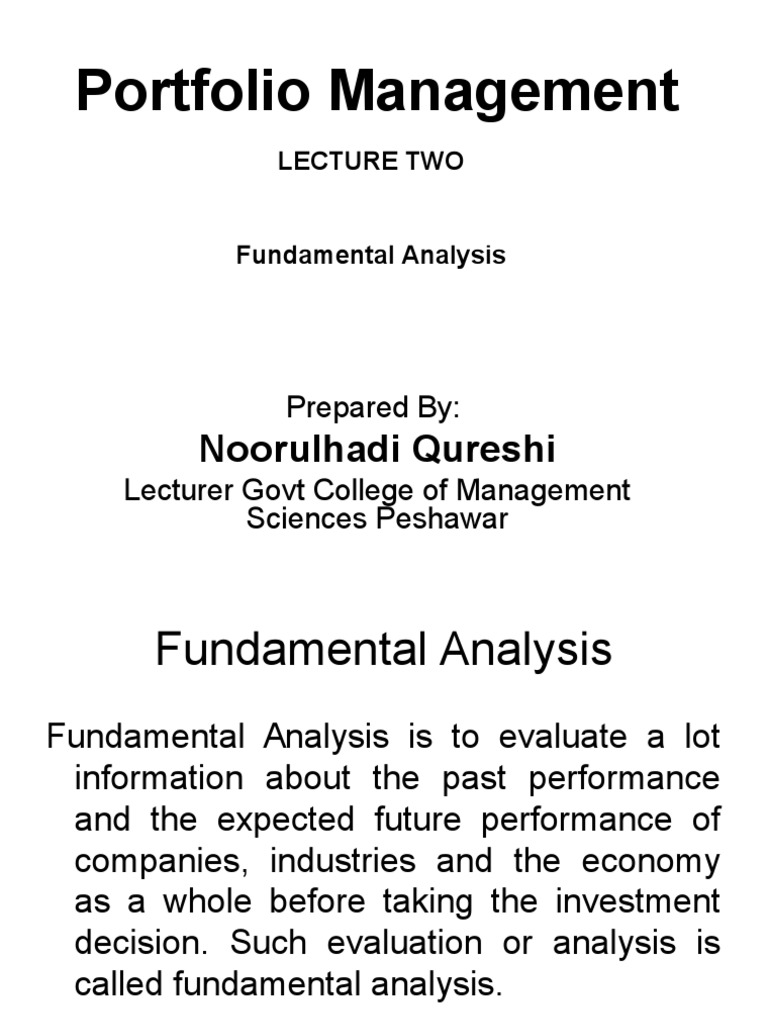 Fundamental Analysis 2016 | PDF