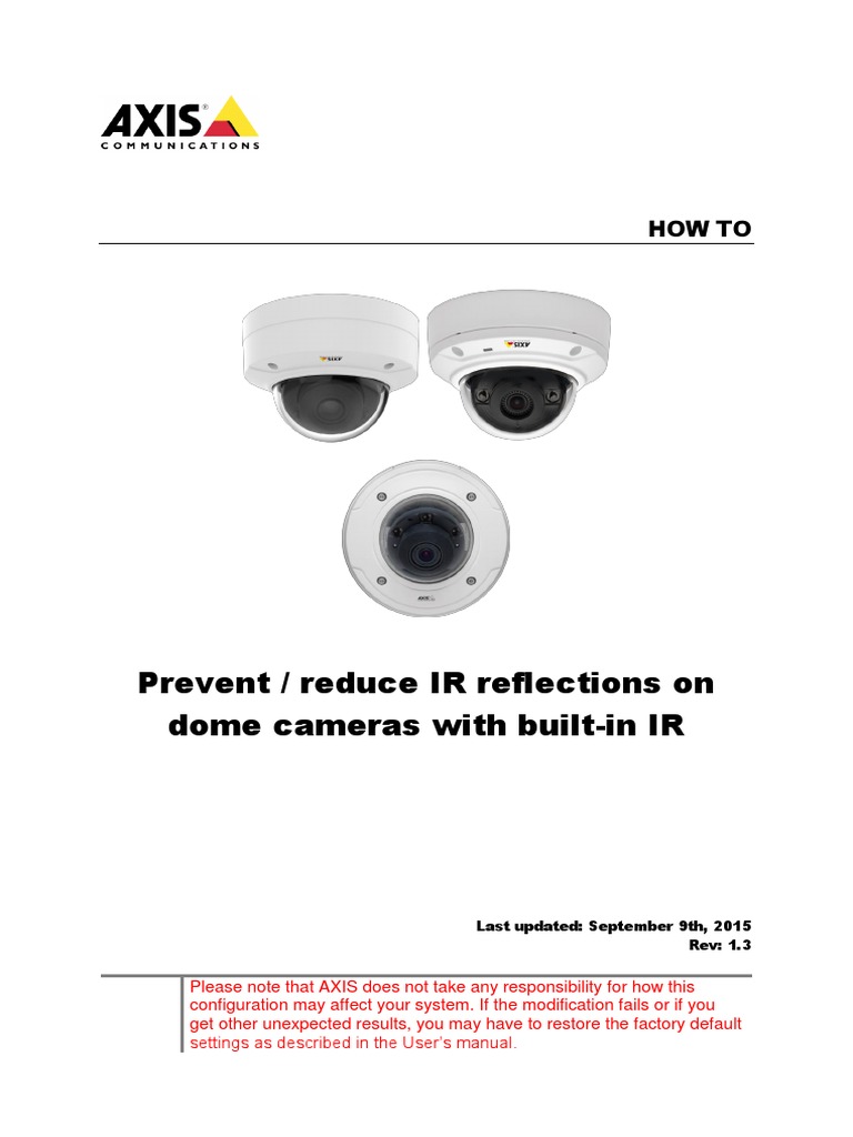 Preventing IR Reflections in Dome Cameras | PDF | Camera | Reflection ...