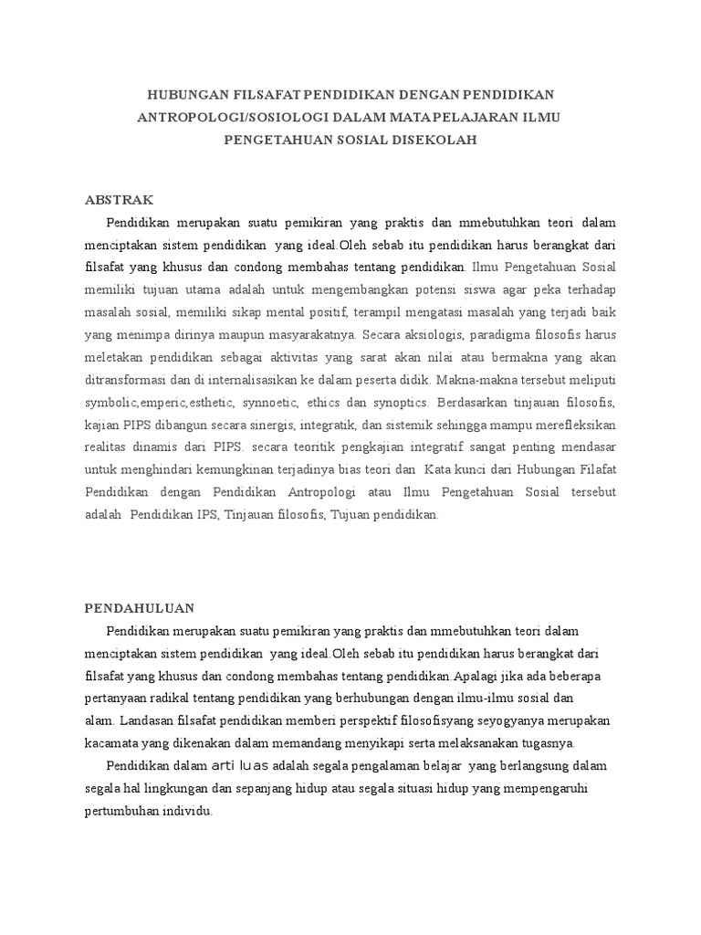 Contoh Jurnal Filsafat Pendidikan Pdf