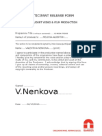 V.Nenkova: Participant Release Form