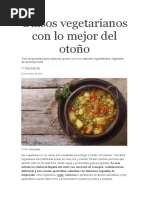 Guisos Vegetarianos Con Lo Mejor Del Otoño