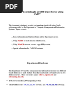 Module 1.1 Connecting To An SIUE Oracle Server Using PuTTY