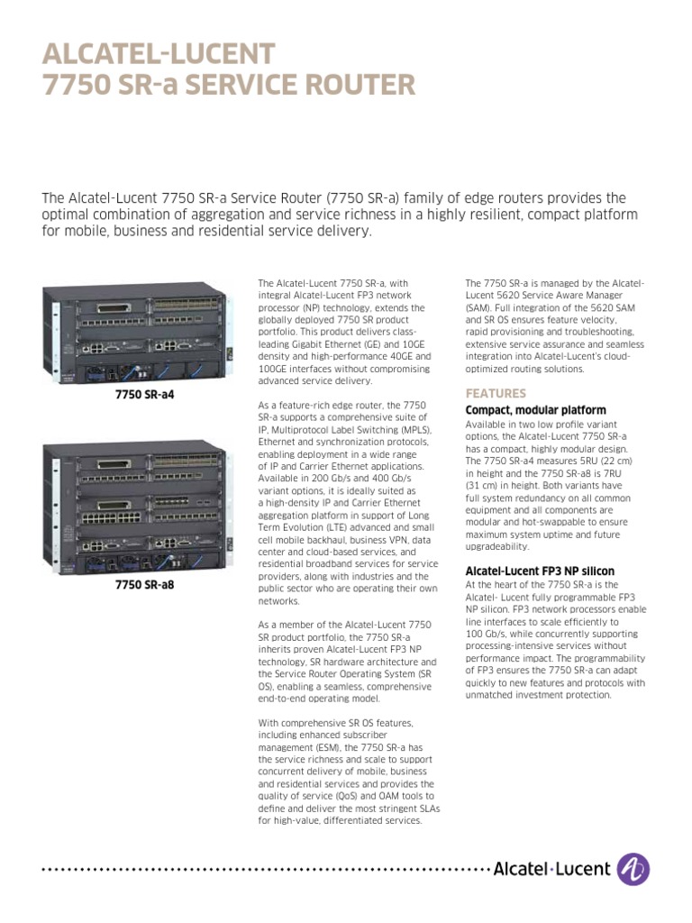 MKT2014129204EN 7750 SR-a Datasheet | PDF | Multiprotocol Label ...