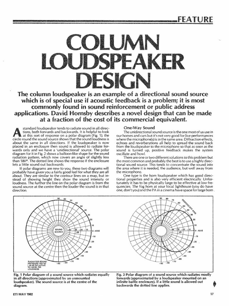 Column Loudspeaker Design PDF PDF Loudspeaker Sound