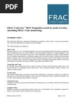 FRAC Fungicide Code List 2025 | PDF | Fungicide | Biology