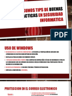 Algunos Tips de Buenas Practicas en Seguridad Informatica