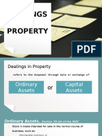 Dealings in Property-Income Taxation
