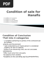 Condition of Sale for Hanafis
