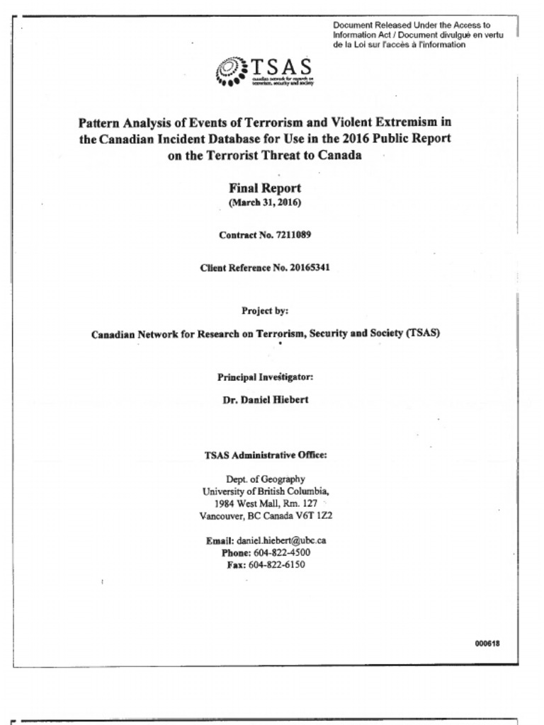 Pattern Analysis of Events of Terrorism and Extremism | PDF | Extremism ...
