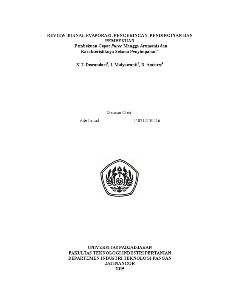Review Jurnal Evaporasi | PDF