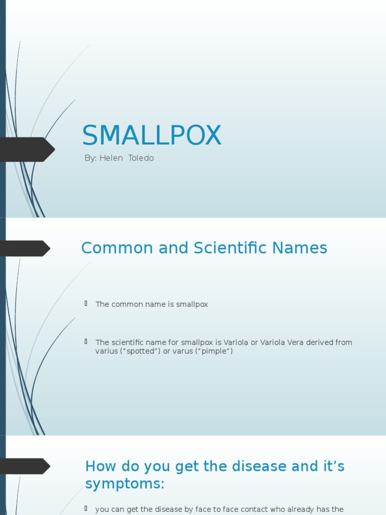 Understanding Smallpox: Causes, Symptoms, and Prevention | PDF