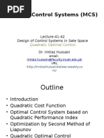 Lecture 41-42 Quadratic Optimal Control