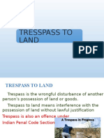 Trespass to Land Explained