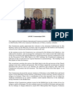 Communiqué of The Anglican-Oriental Orthodox International Commission