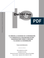 Lopes Matsushita - El Derecho La Sociedad de La Informacion Y El Principio de La Neutralidad en Red