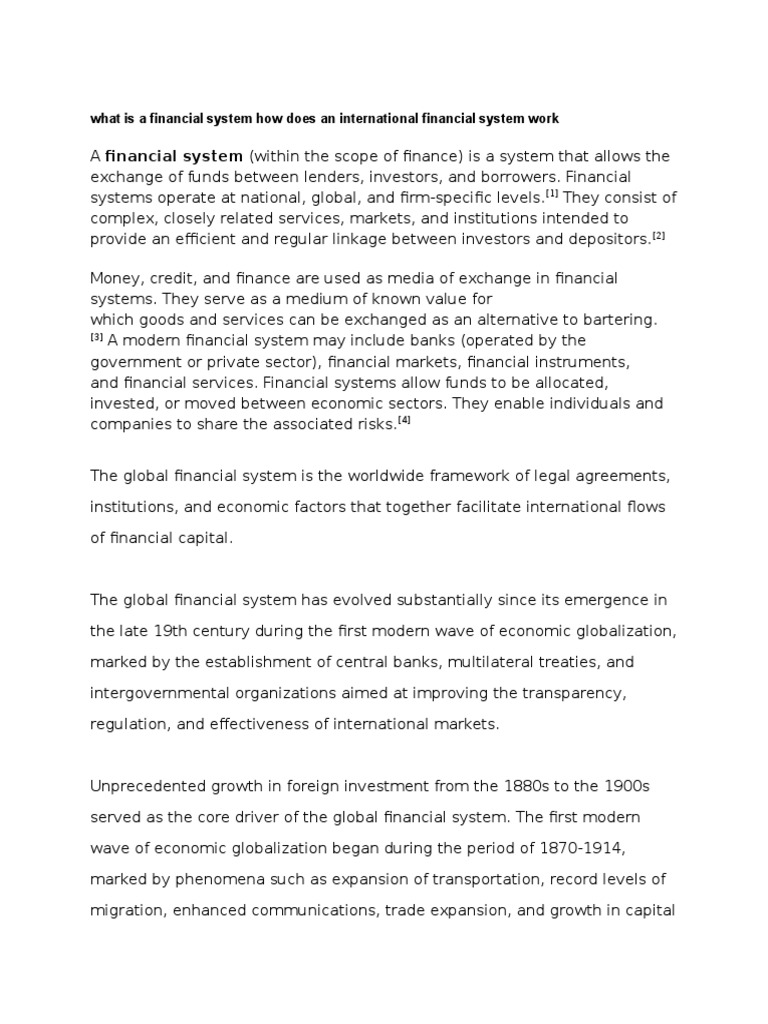 Understanding Global Financial Systems | PDF | Global Financial System ...