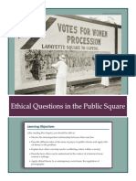 Ethical Questions in The Public Square: Learning Objectives