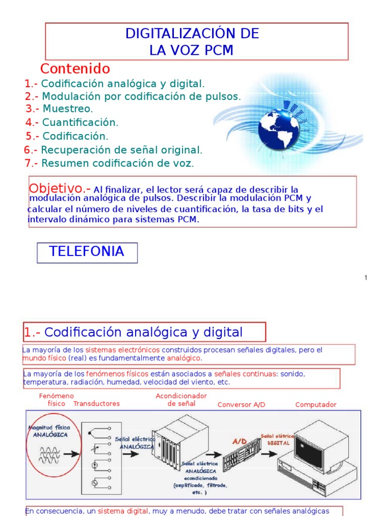 Digitalización de Voz PCM | PDF | Muestreo (procesamiento de señal ...