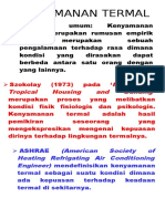 KENYAMANAN TERMAL DAN FAKTOR YANG MEMPENGARUHI