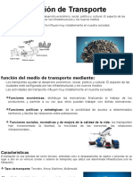 Función y características del transporte en el desarrollo económico y social