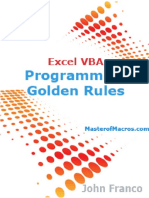 Excel VBA Programming Golden Rules