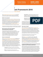 Hand Hygiene Self-Assessment Framework 2010: Introduction and User Instructions