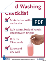 Hand Washing Checklist