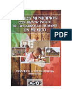 Los Municipios Con Menor IDH en México