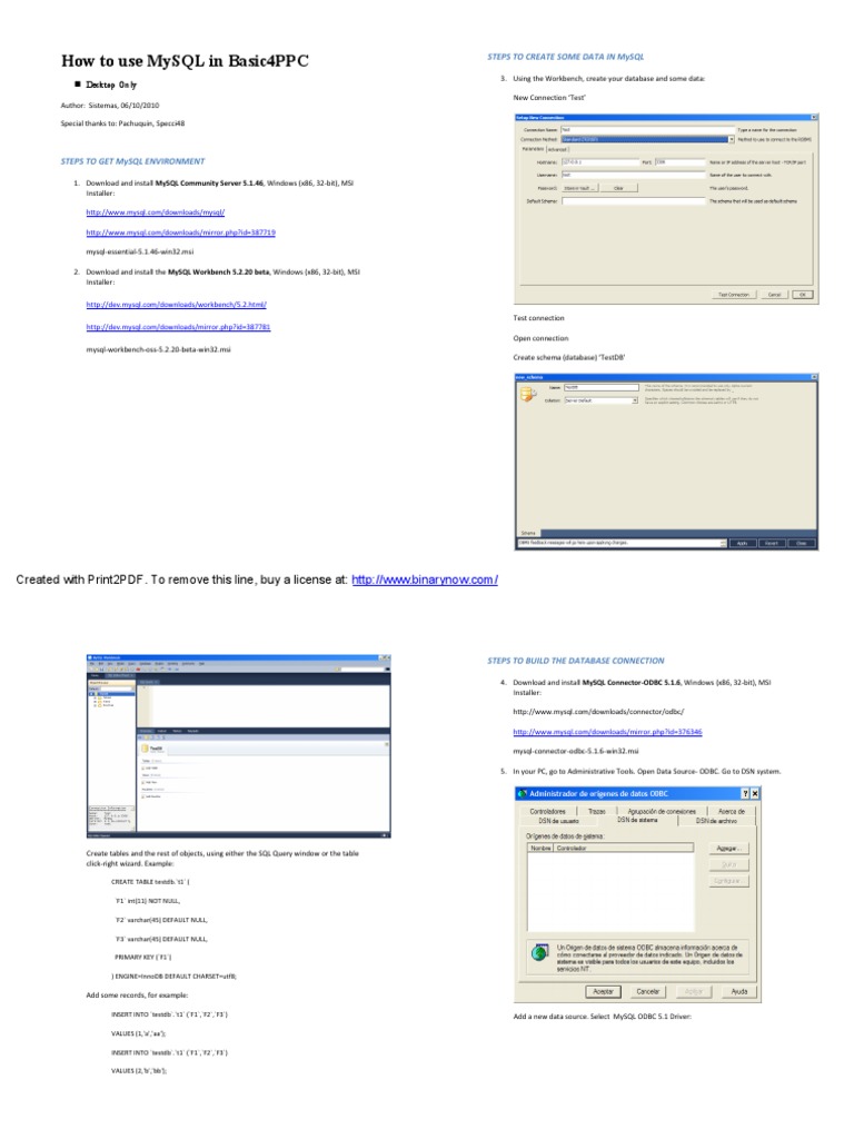 MySQL Integration with Basic4PPC Guide | PDF | My Sql | Library (Computing)