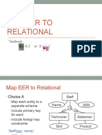 Map Eer To Relational: Textbook: 8.1-8.2 or 9.1-9.2