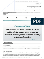 Constructing Meaning With Context Clues, Prior Knowledge & Word Structure - Video & Lesson Transcript - Study