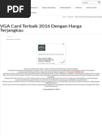 5 VGA Card Terbaik 2016 Dengan Harga Terjangkau