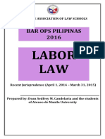 Recent Jurisprudence in Labor Law