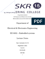 EE6602 Embedded Systems Lecture Notes