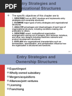 SChapter 9-Entry Strategies and Organizational Structures