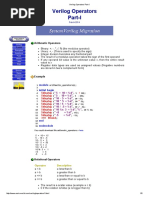 Verilog Operators Part-I