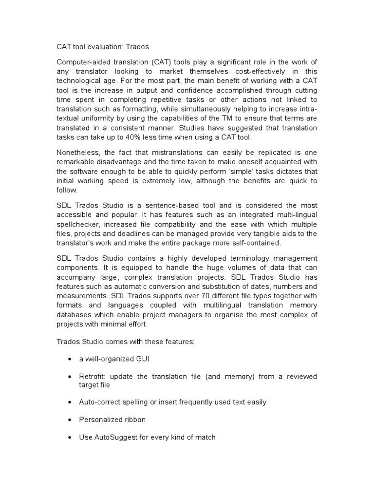 Cat Tool Evaluation Pdf Software Application Software