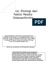 Definisi, Etiologi Dan Faktor Resiko Osteoarthiritis