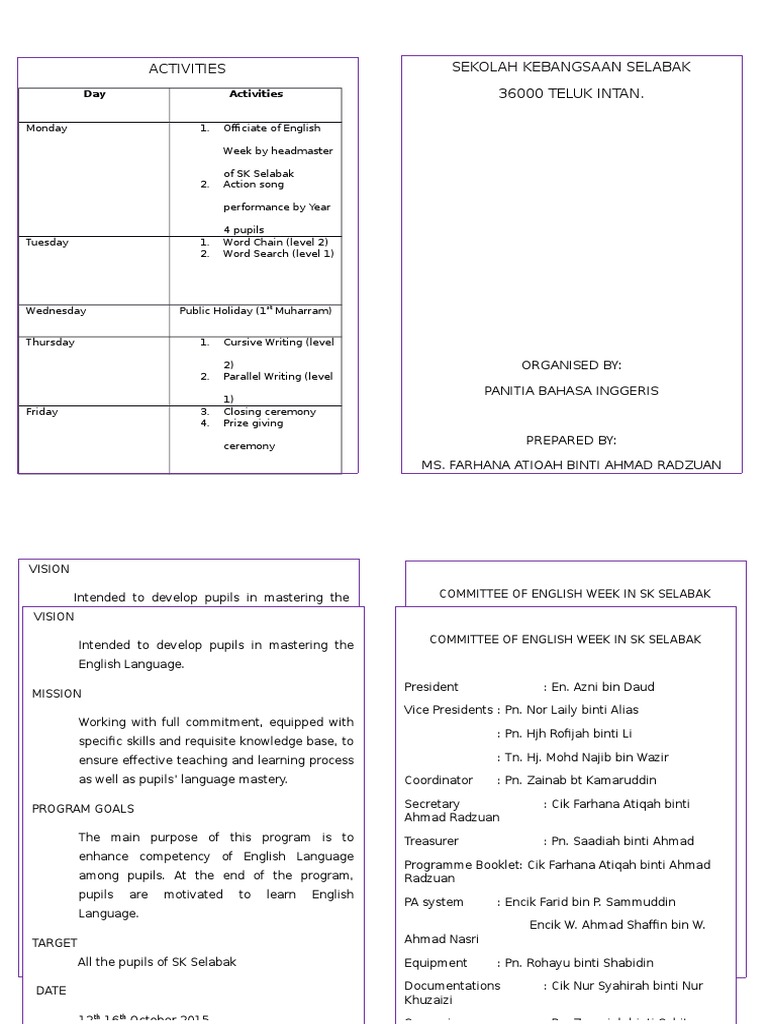 Buku Program English Week | PDF | Communication | Cognitive Science