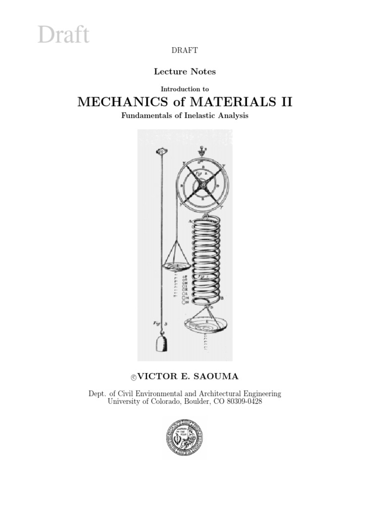 Mechanics of Materials II Fundamentals of Inelastic ...