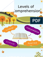 Levels of Reading Comprehension
