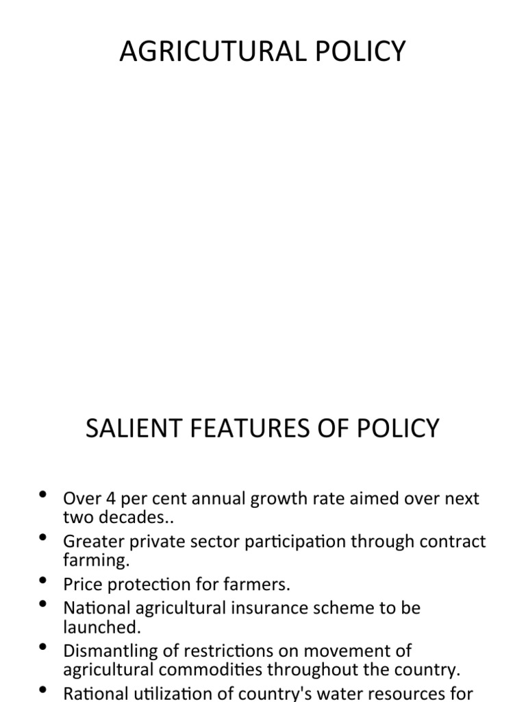 agriculture policy