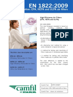 EN 1822-2009 - Clasificacion Filtros PDF